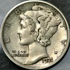1921-D Mercury Dime Denver 10 Cents -RARE KEY DATE - Excellent Eye Appeal RC984