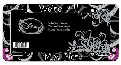 Chroma Graphics Cheshire Cat We're All Mad Here Plastic Plate Frame