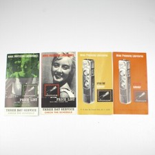 Minox - Film Processing Laboratories - Price List Brochure - 1960's - Lot of 4