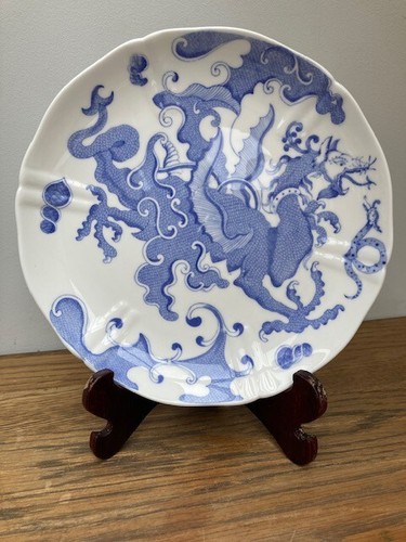 Schöne Royal Worcester Blue Dragon Bone China Kuchenplatte (eventuell eine Sekunde)