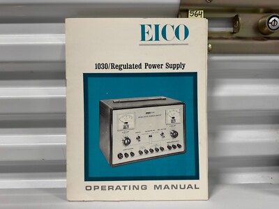 Vintage 1966 EICO OPERATING MANUAL For 1030/Audio Generator