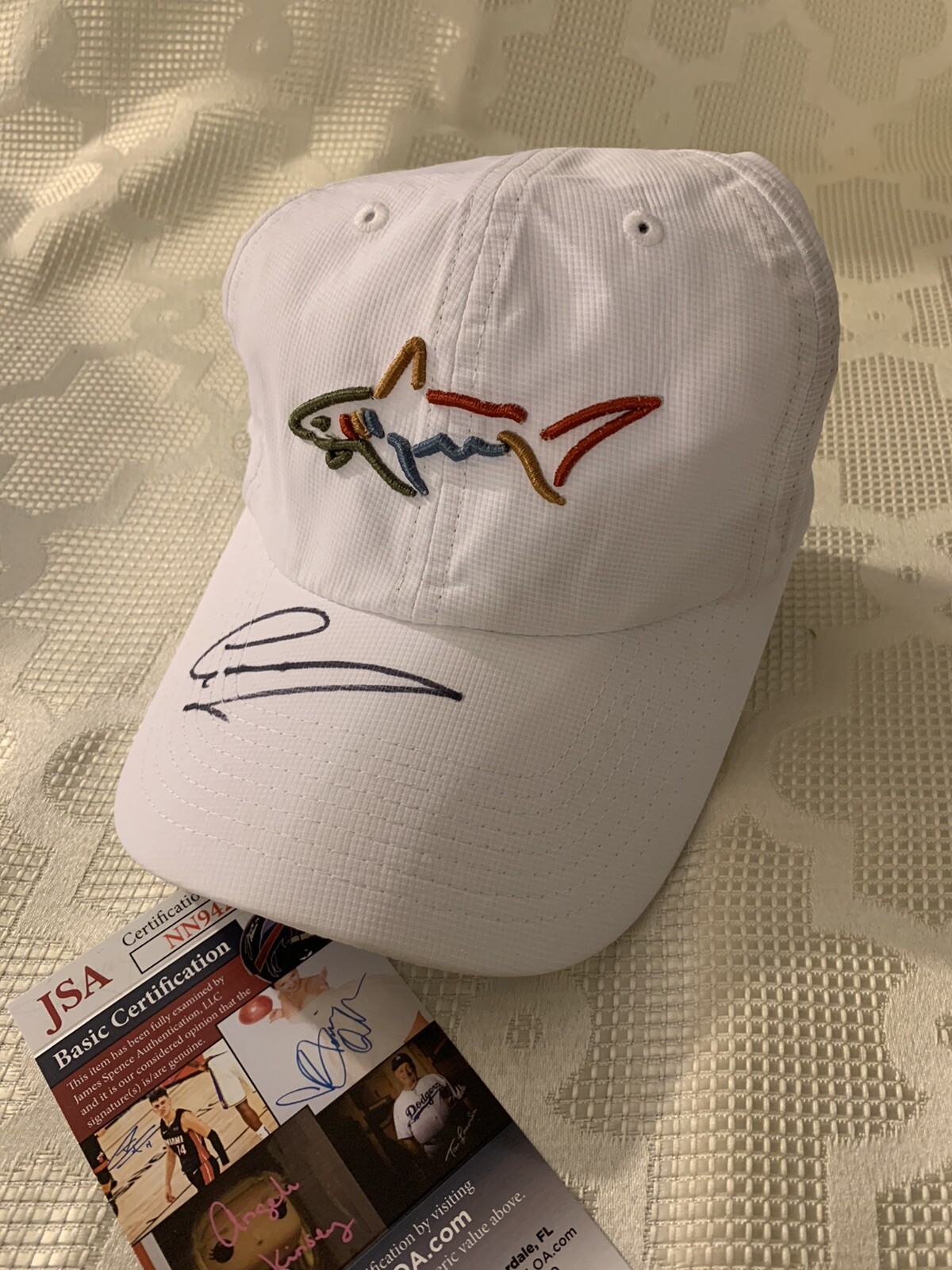 Greg Norman Autographed Signed Shark Hat Pga Tour JSA Authentication COA 