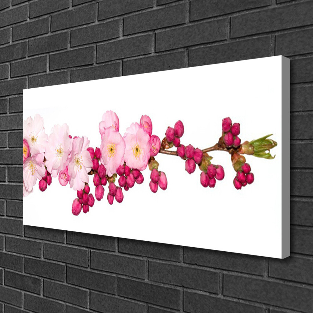 Tableau fleurs 100x50 cm pour habiller un grand mur vide sans peindre