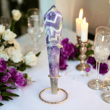 Dream Amethyst Crystal Meditation Scepter Wand with Stand (4)