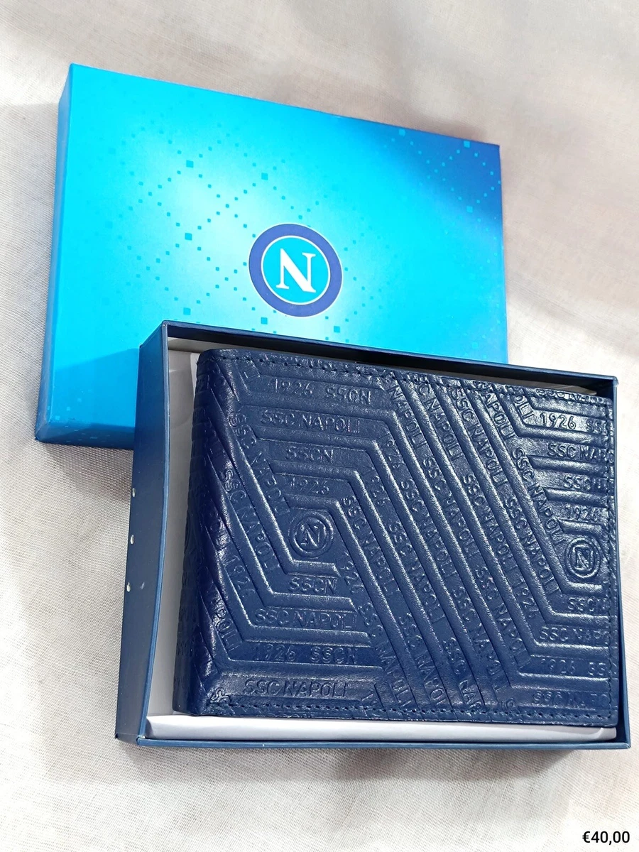 Portafoglio SSC Napoli - Portatessere E Portamonete, In Poliestere, 12.5x9.5 Cm, Con Logo E Scritte