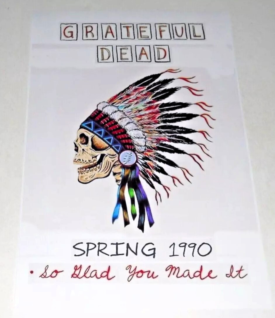Grateful Dead Jerry Garcia / Bob Weir Spring Tour 1990 Color