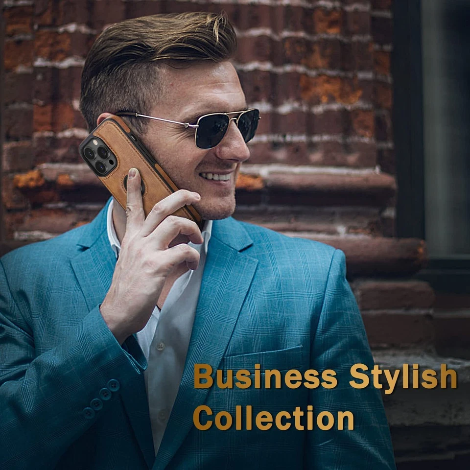 Shockproof Leather Case For iPhone 17 16 15 14 Plus 13 12 11 Pro Max Slim Cover - Image 3 of 4