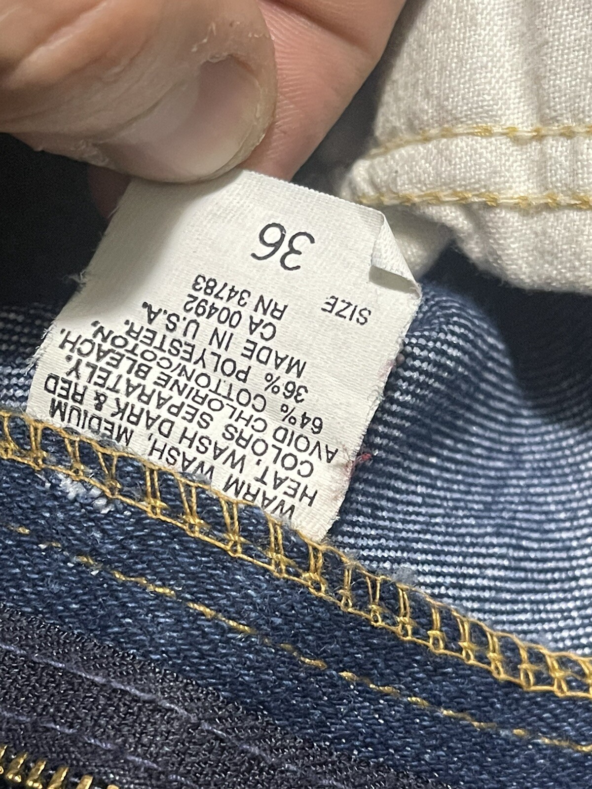 Jean Vintage Lee Ranger Pour Homme Taille W33 L32 - Coupe Regular Straight - Occasion Très Bon état
