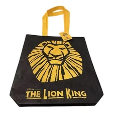 Lightweight The Lion King Broadway Tote Bag Black & Yellow Disney Musical Rare