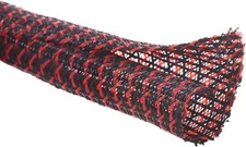 10Ft Black Red Cable Management Sleeve Wire Loom For Home Office Organization