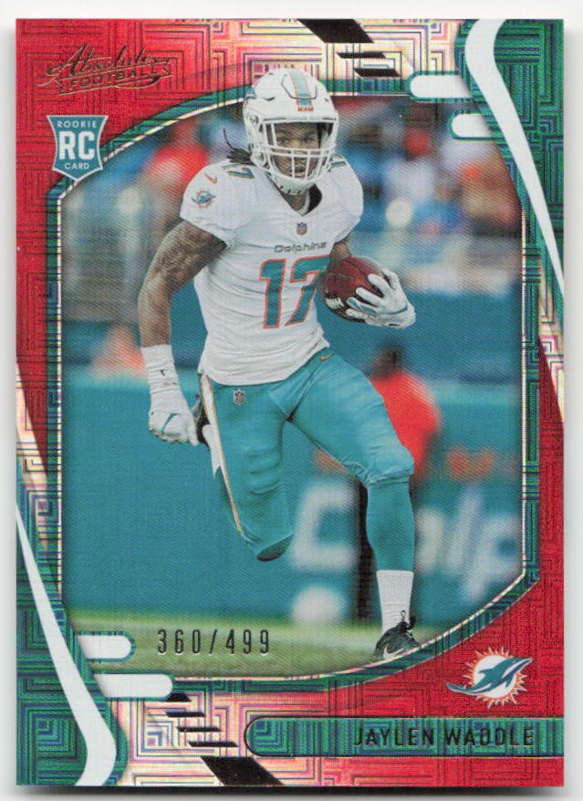 2021 Panini Absolute #106 Jaylen Waddle Red Squares /499 RC