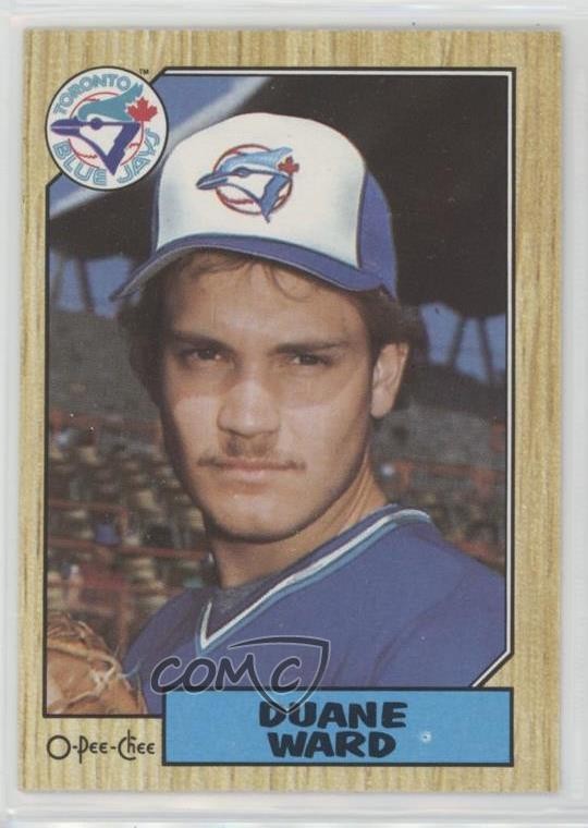 1987 O-Pee-Chee Duane Ward #153 Rookie RC pb9