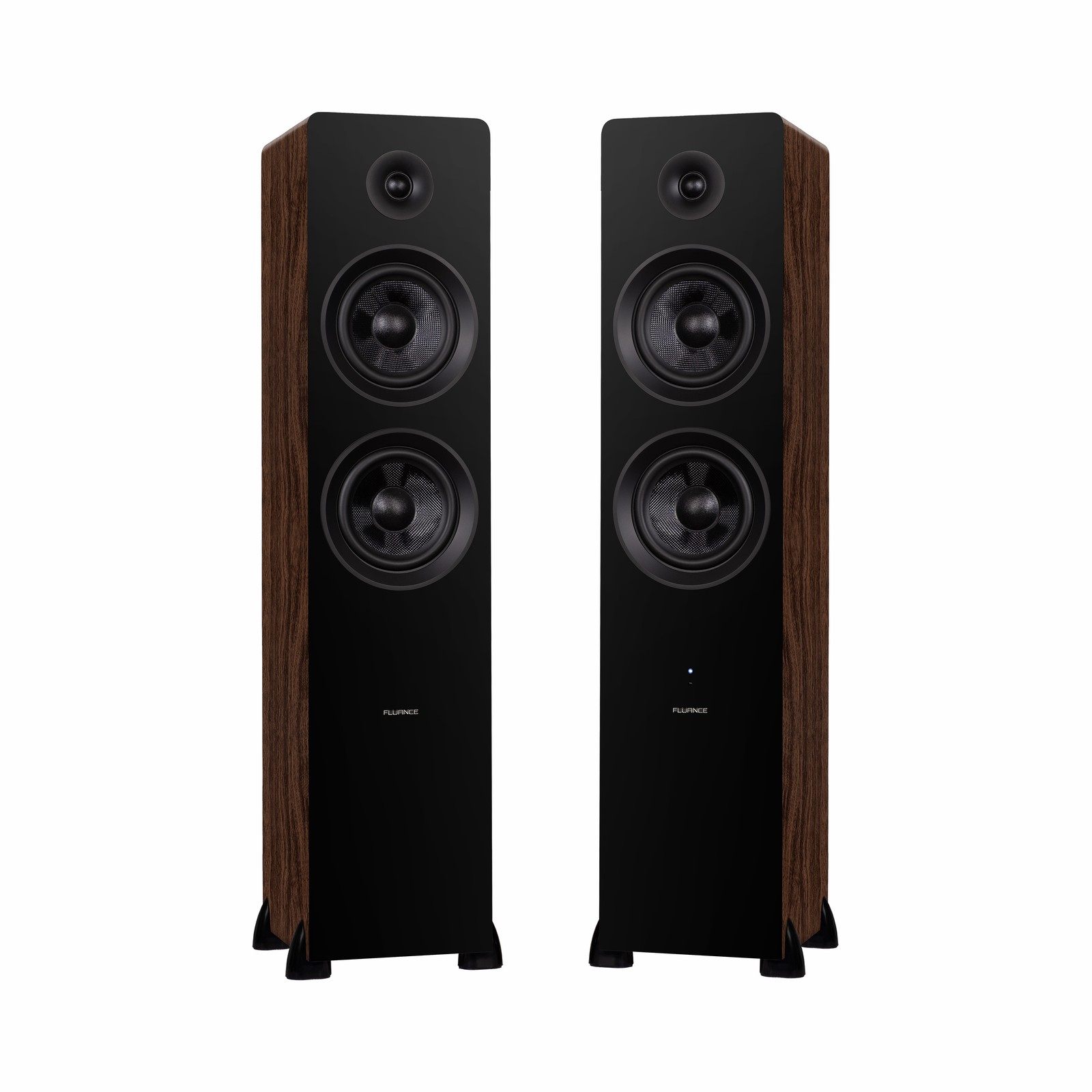 Fluance Powered Floorstanding Tower Speakers for TV, Turntable, PC & Bluetooth