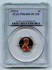1992-S Lincoln Memorial Cent Proof — photo from another recent sale