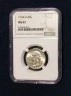 1934-d Washington quarter NGC MS62 Priced at NGC price guide