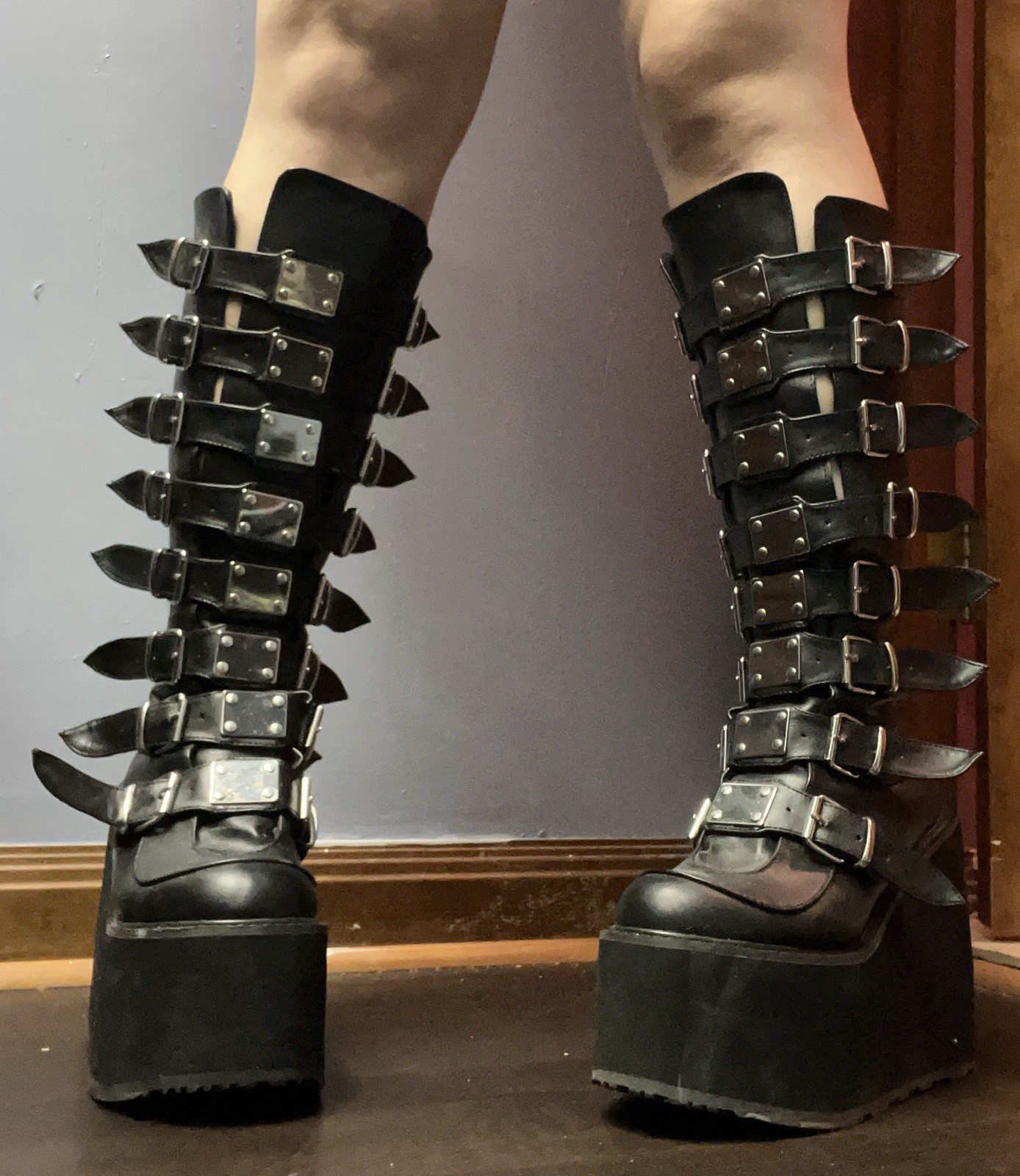 Demonia Swing 815 Womens  Platform Black Buckle K… - image 3