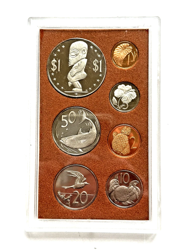 1973 COOK ISLANDS - OFFICIAL PROOF SET (7) -  ROYAL AUSTRALIAN MINT - BEAUTY! - Image 2 of 2