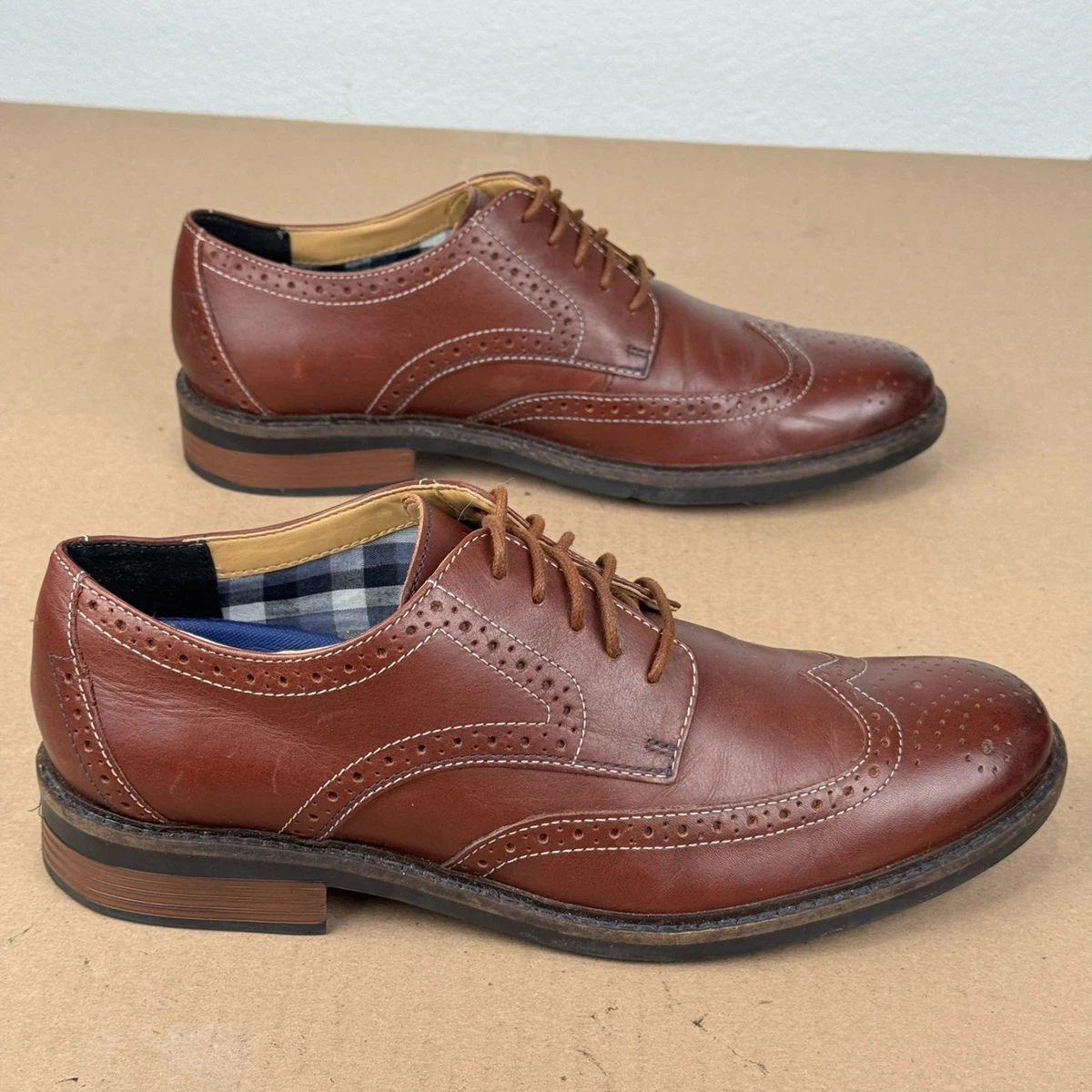 VTG 90s Bostonian Strada Wingtip Oxford Shoes Oxblood Burgundy Leather Italy 9.5 Bostonian Strada Wingtip Oxford Shoes Oxblood Burgundy  main image 2