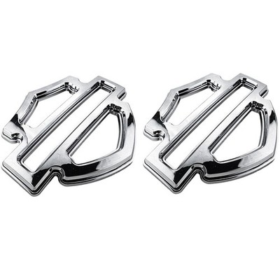 2Pcs Set Chrome Double Layer Custom CVO Tank Emblems Badges 5 or 6 Gal