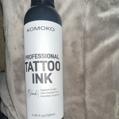 Komoko Professional Tattoo Ink Black 4.06 fl oz Ultra-Precise Hygienic Colorfast