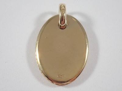LINKS OF LONDON YGV 925 STERLING SILVER NARRATIVE OVAL BLANK DISC PENDANT