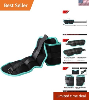 Versatile 2-Pack Adjustable Ankle & Wrist Weights Set - Comfort & Performance