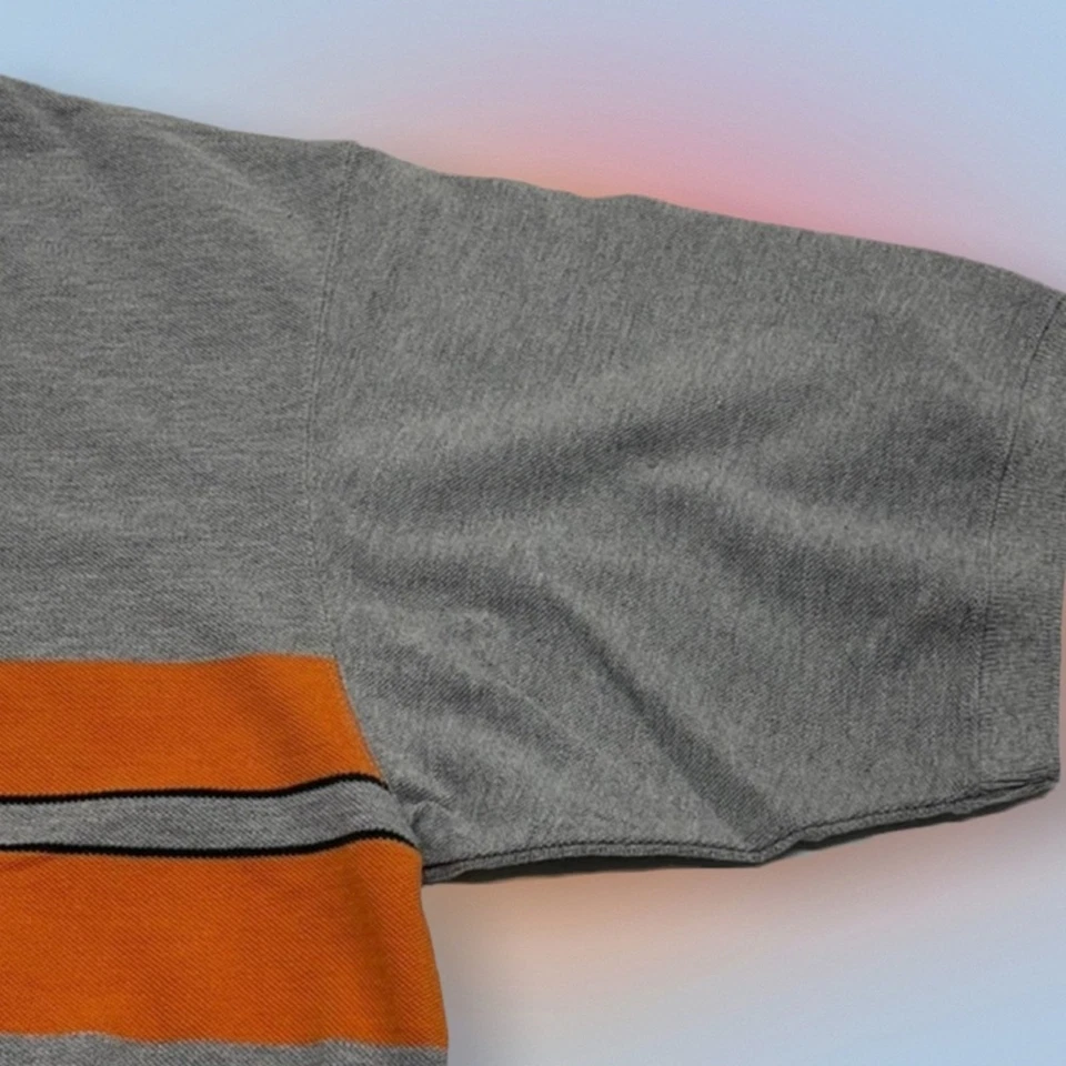 Camisa polo masculina listrada cinza laranja GG Field Gear - Imagem 4 de 4