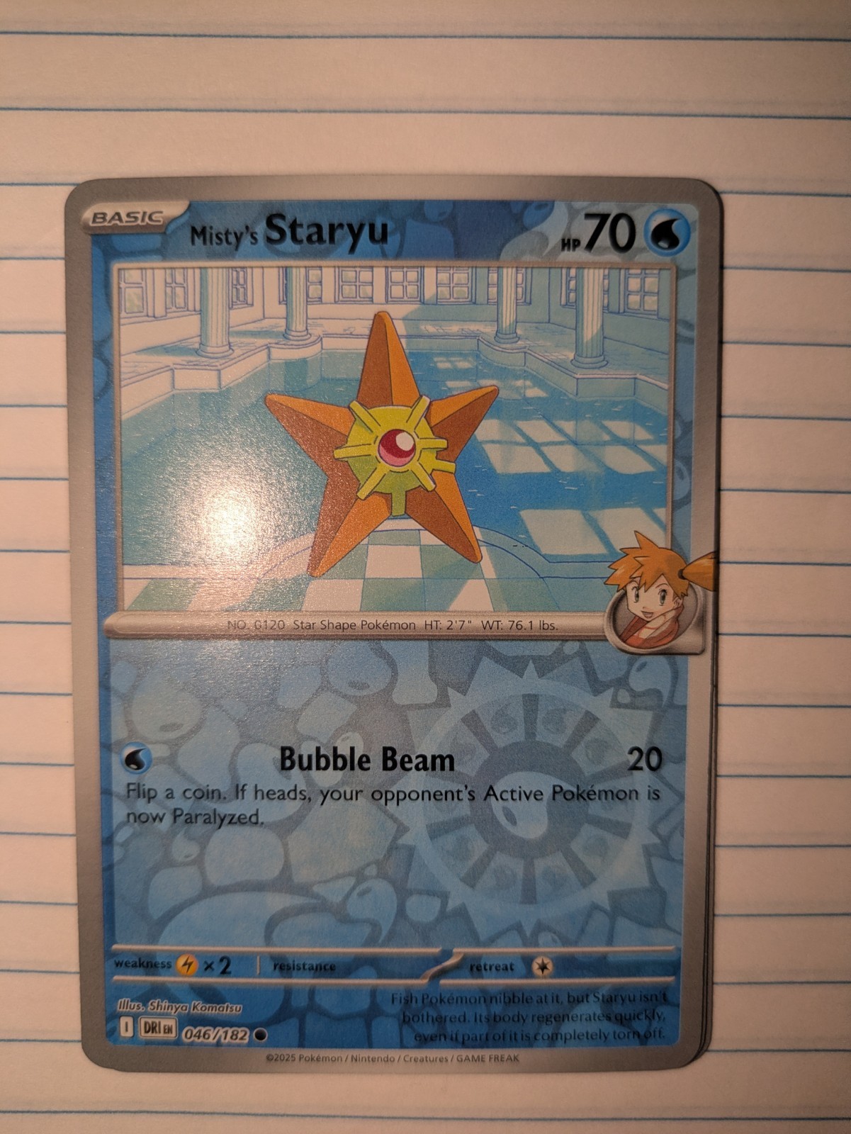 046/182 - Misty's Staryu  - Destined Rivals – Reverse Holo  - NM/M