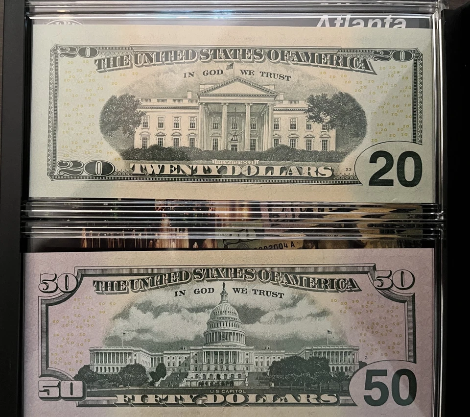 2004 BEP - Evolutions Set - $20 & $50 Matching Set - Atlanta, EK00002212A - Image 4 of 4