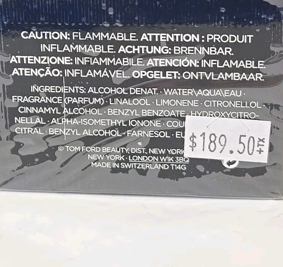 Tom Ford NOIR, Eau De Parfum, Spray Vaporizador, 3.4 FL OZ, Auténtico, Sellado Foto 2 de 3