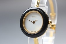 Orologio da donna Gucci Change Bezel 11/12.2 al quarzo oro nero [quasi nuovo]