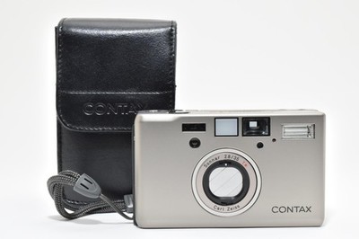 Double Teeth [Mint] Contax T3 Titan Silver 35mm Film Camera w/Case From JAPAN