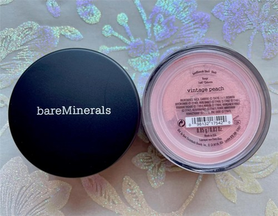 #ad bareMinerals VINTAGE PEACH Loose Powder Blush .85g XL NEW SEALED $19.50