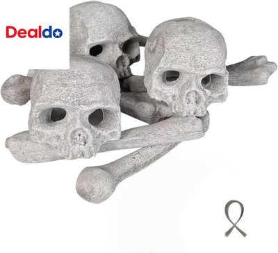 9 Pcs Ceramic Skulls for Fire Pit, Durable Reusable Fireproof Fire Pit Skull Log