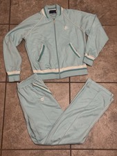 Vintage Nike Blue Track Suit Set Jacket Pants Size M Retro Athletic