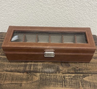 Drexel Heritage Watch Case Brown & Plaid Men s Valet Storage 6 Spaces 5 Pillows