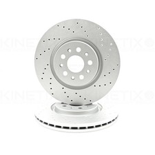 FOR MASERATI LEVANTE 3.0 D CROSS DRILLED PERFORMANCE FRONT BRAKE DISCS 345mm