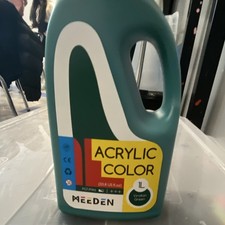 MEEDEN Acrylic Paint Viridian Green 1L (33.8 US fl. oz.) PG7/PW6 Artists' Color