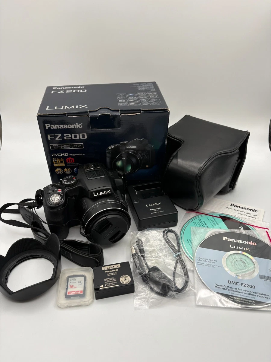 【中古】「非常に良い」Panasonic Lumix DMC-FZ200 12.1 MP Digital Camera with CMOS Sensor and 24x Optical Zoom - In Buy Panasonic Lumix DMC-FZ200 12.1MP Point and Shoot Camera (Black