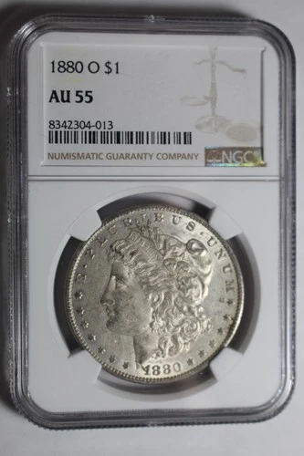 1880 O Morgan Silver Dollar AU55 NGC #013
