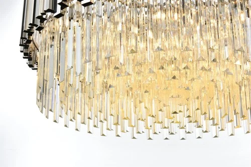 Elegant Lighting Willow 32" Chandelier in Chrome - Picture 4 of 8