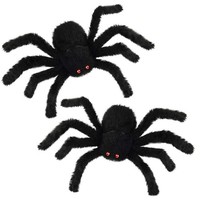 Halloween Spinnen Deko Schwarze PlüSch Spinnen Rote Augen 30Cm Party Dekoration