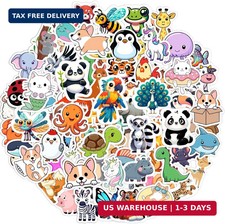 100 PCS Water Bottle Stickers for Kids,Waterproof Vinyl Animal Stickers for Kids