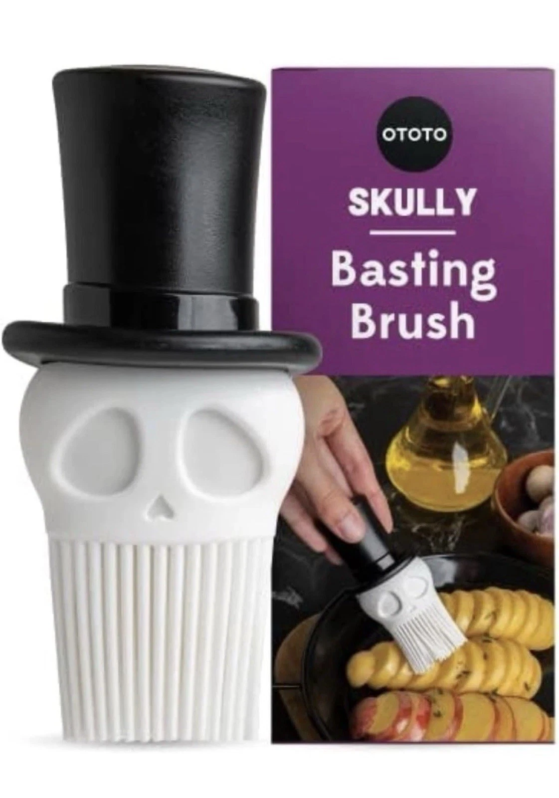 Skully Basting Brush by OTOTO - Silicone Pastry Brush, Gothic Kitchen
Opens in a new window or tab