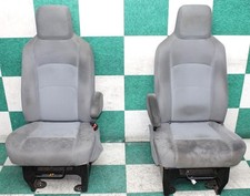 Worn 14 E350 Gray Cloth Manual Driver Passenger Front Bucket Captains Seats Worn 14 E350 Gray Cloth Manual Driver Passenger Front Bucket Captains Seats