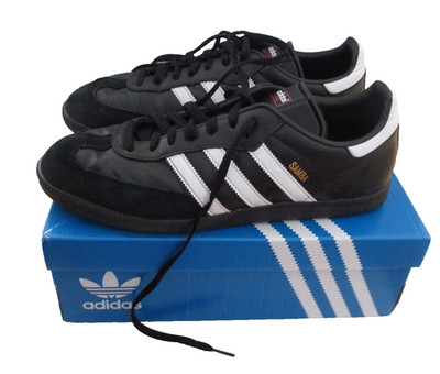 ADIDAS GR 46 UK 11 SAMBA OG 019000 SCHWARZ WEISS  LEDER WIE NEU SNEAKER