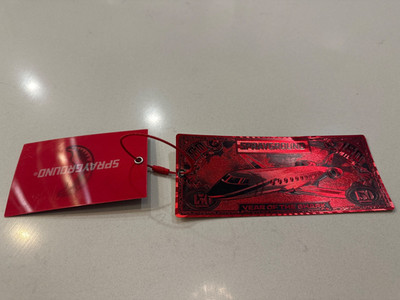 Limited Edition Sprayground Tags Gold & Red $150 Million Year Of The Shark