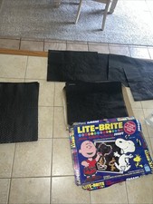 Vintage 17 Blank Lite Brite Unused Unpunched Refill Sheets Papers 25 Designs Us