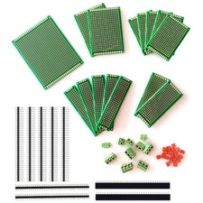 54 PCS 2.54mm PCB Circuit Perf Board Double Sided Protoboard DIY Soldering