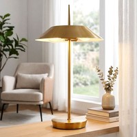 Tischlampe Tischleuchte Nachttischlampe Messing 2 Flammig Schlafzimmerlampe 52Cm